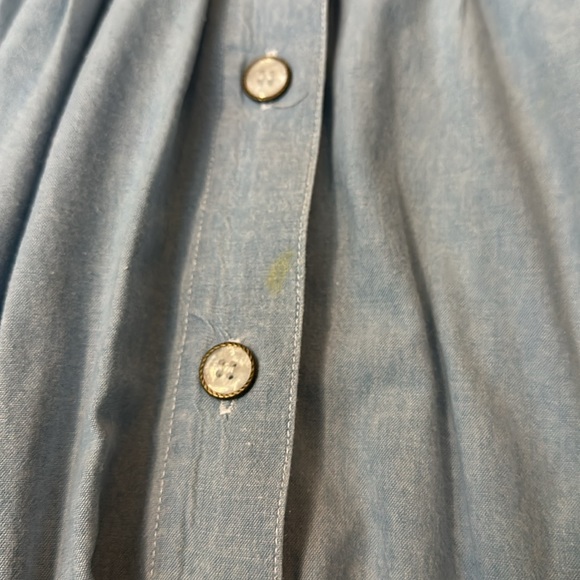 Jennifer Moore cotton Denim Skirt Buttons all the way down Small with pockets - Picture 11 of 11